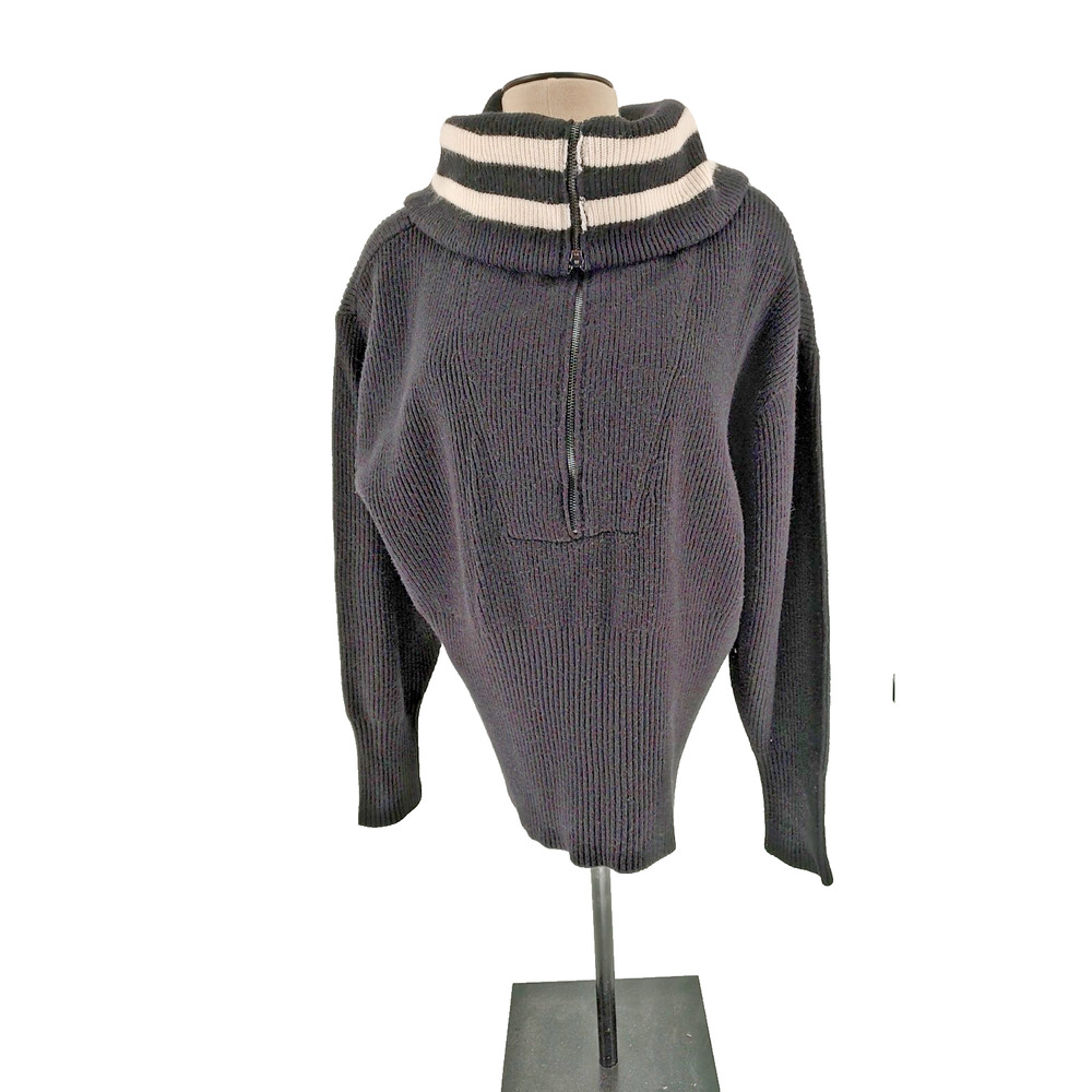 Love Sick Torrid Woman Black Shaker Ribbed Knit Sweater 1/2 Zip Size 3 US 22/24